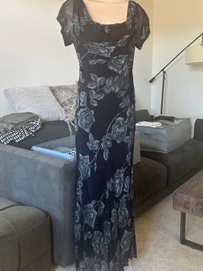 STARINA Maxi Floral Drapey 2 Layer Dress